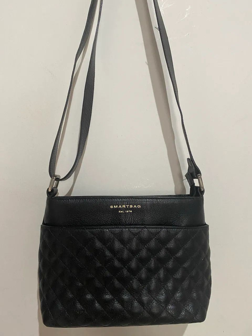 Bolsa smart Bag em Couro Preta 