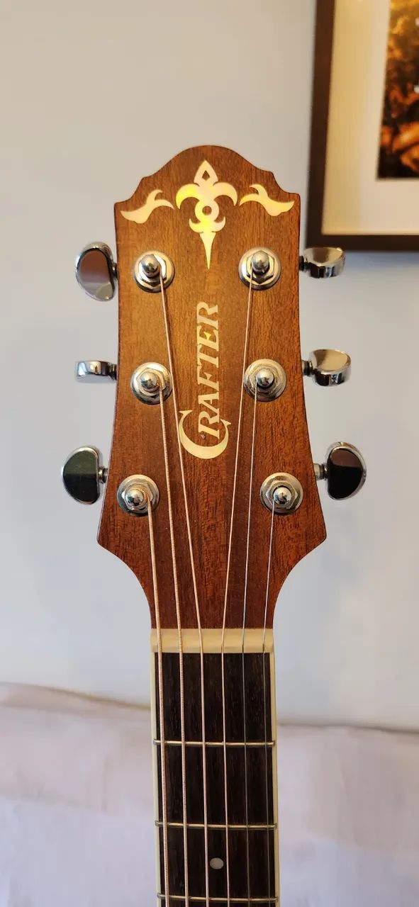 Violão Crafter Aço Folk Cutaway De-7/n Equalizador Plataform - Foto 5