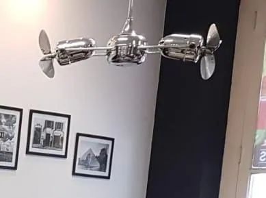 Ventilador De Teto Gerbar Alumínio Cromado INOX 127v Duplo Dinâmico 2 Pás - Foto 2