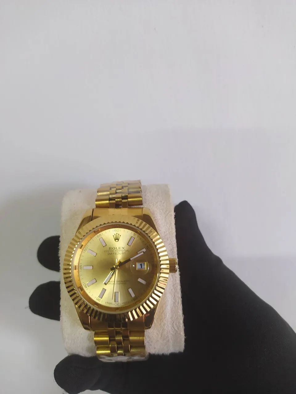 Relógio Dourado Pulseira de Aço Inoxidável  - Foto 4