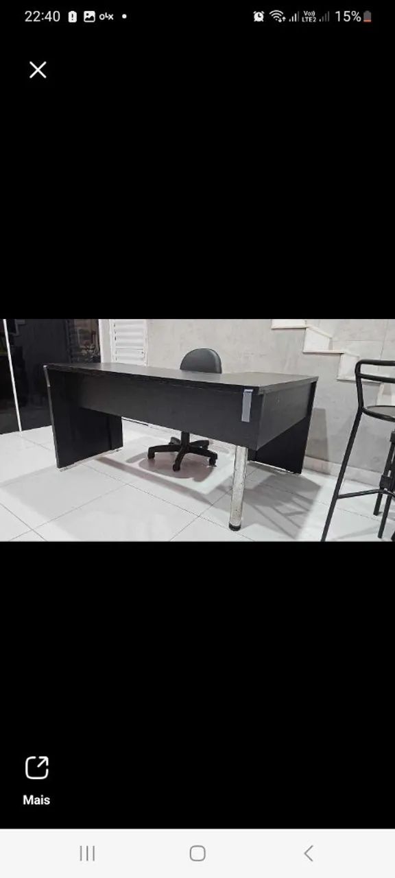 Mesa para escritório MDF  preta cada uma