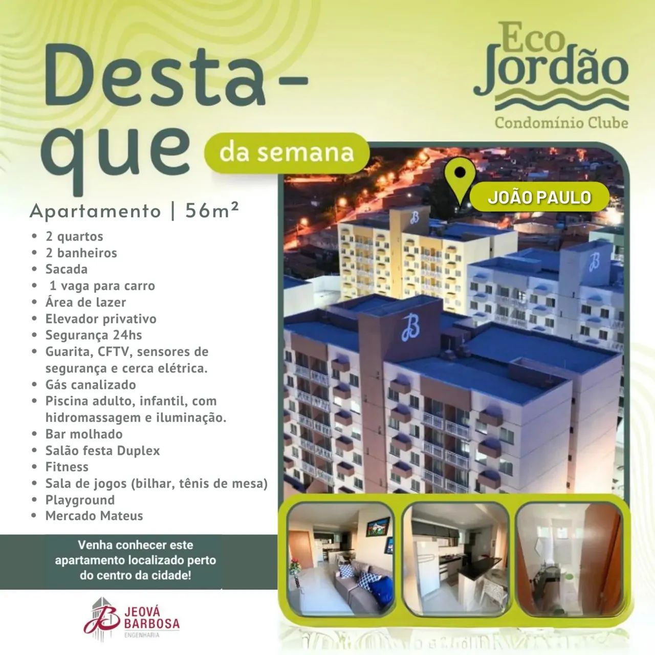 Imóvel para venda tem 56 metros quadrados com 2 quartos em Outeiro da Cruz - São Luís - MA