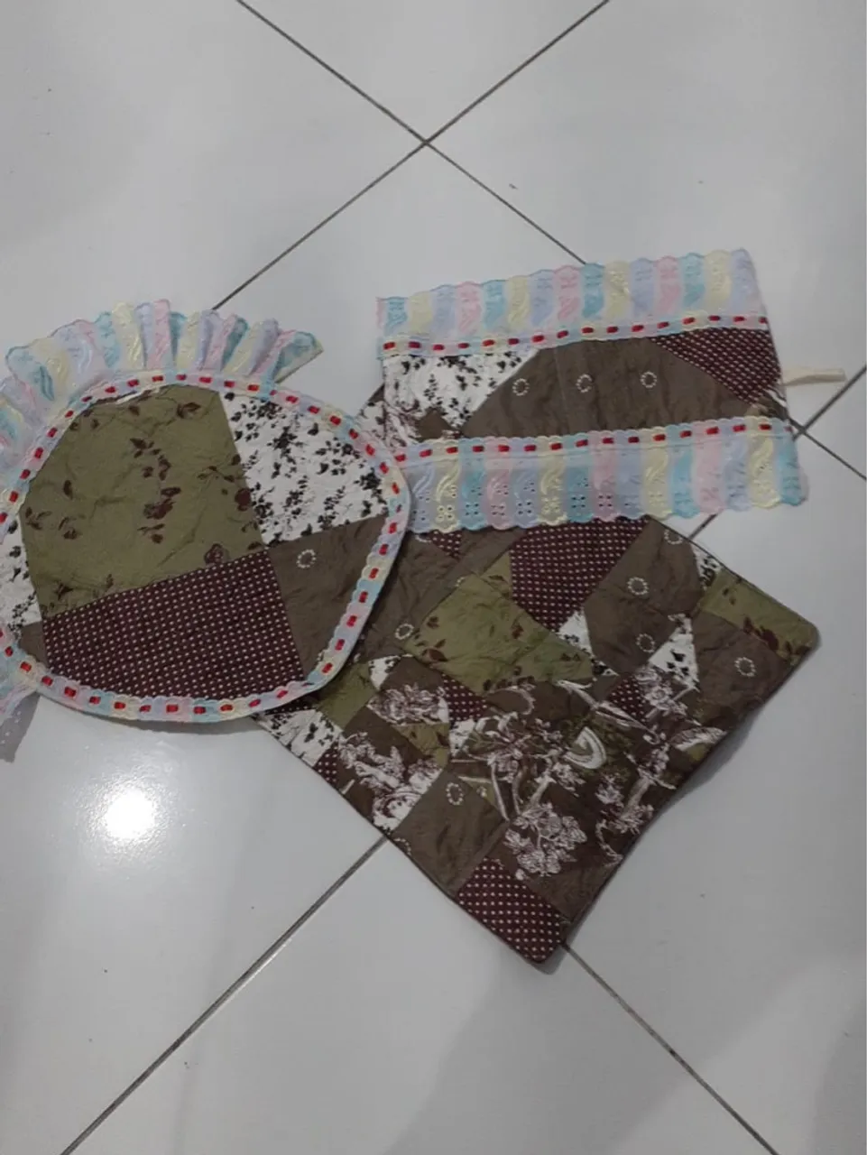 Conjunto de Acessórios para Banheiro Patchwork