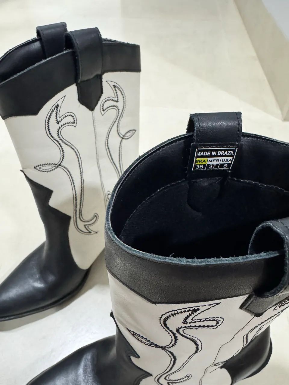 BOTA FEMININA TEXANA CANO ALTO COURO TAM 36 - Foto 2