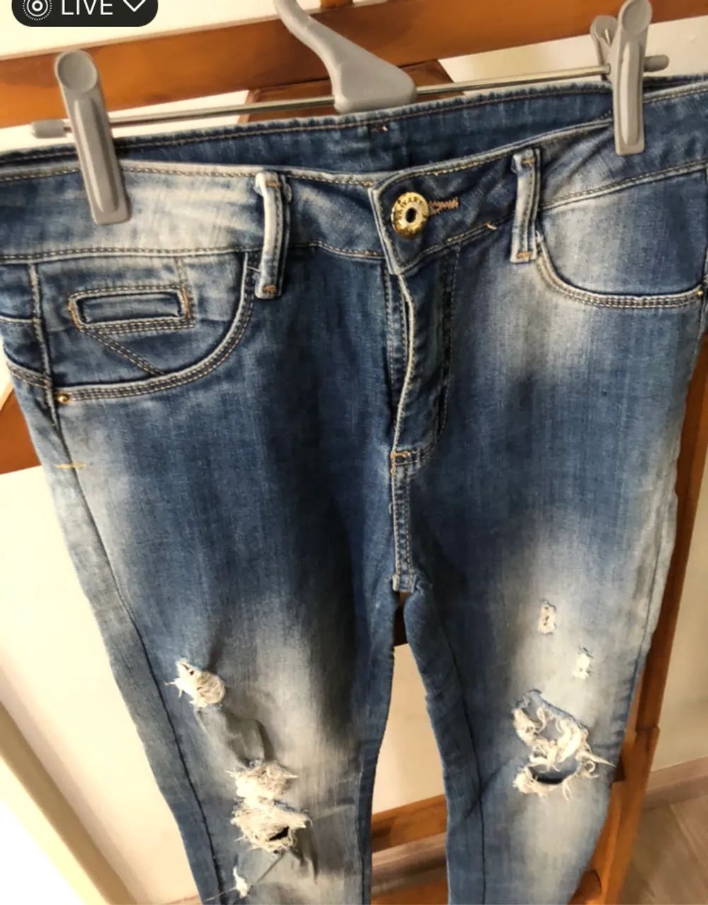 CALÇA JEANS FEMININA TAMANHO 38 - Foto 4