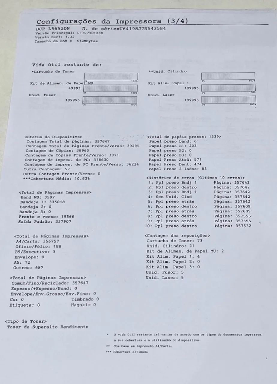 Brother L5652DN 5652 Laser Frente e Verso - Rede - USB - Excelente - Foto 5