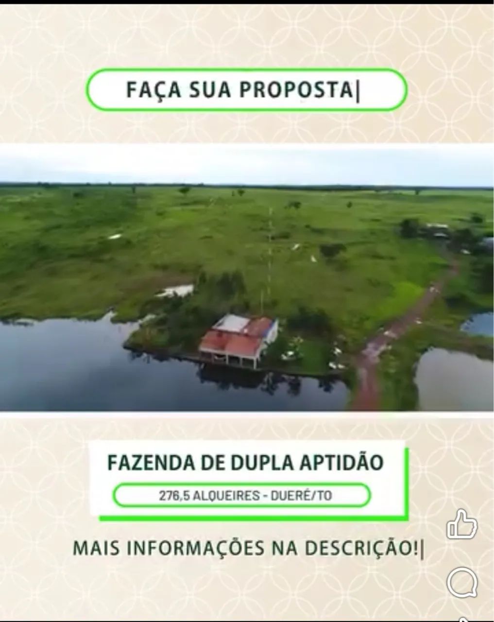 Fazenda no Tocantis município  Duere 
