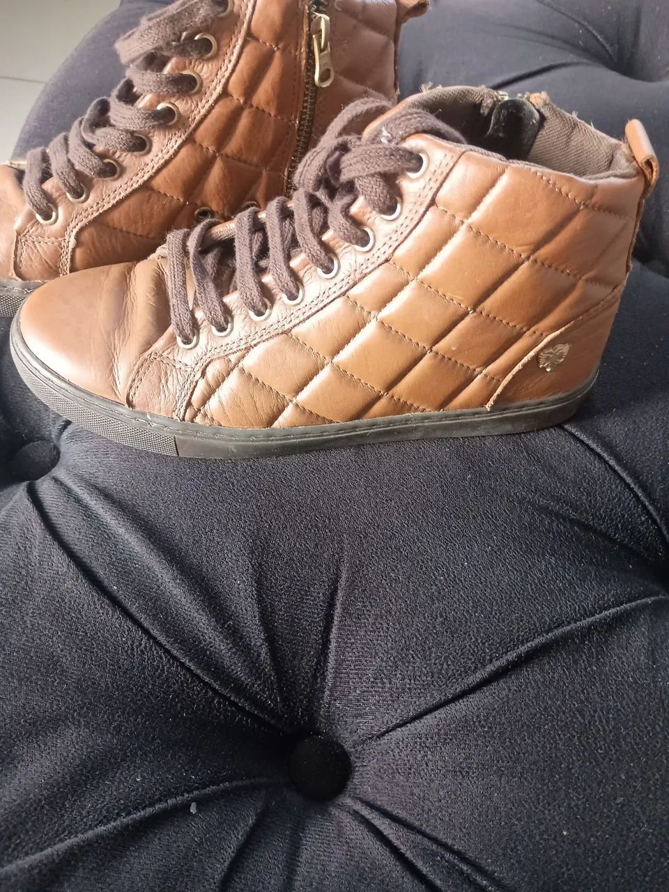 Bota  Cavalera marrom de couro  - Foto 2