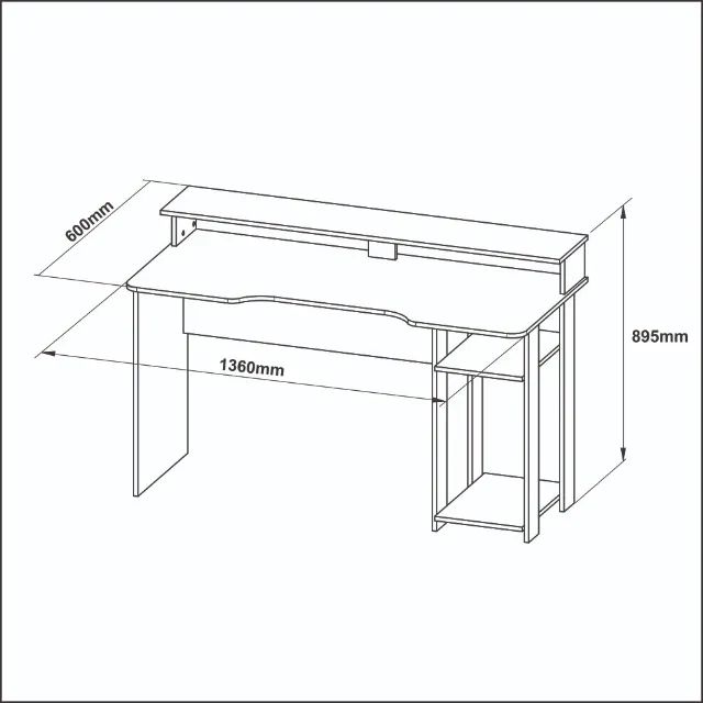 Mesa Gamer Para Até 02 Monitores  - Foto 2