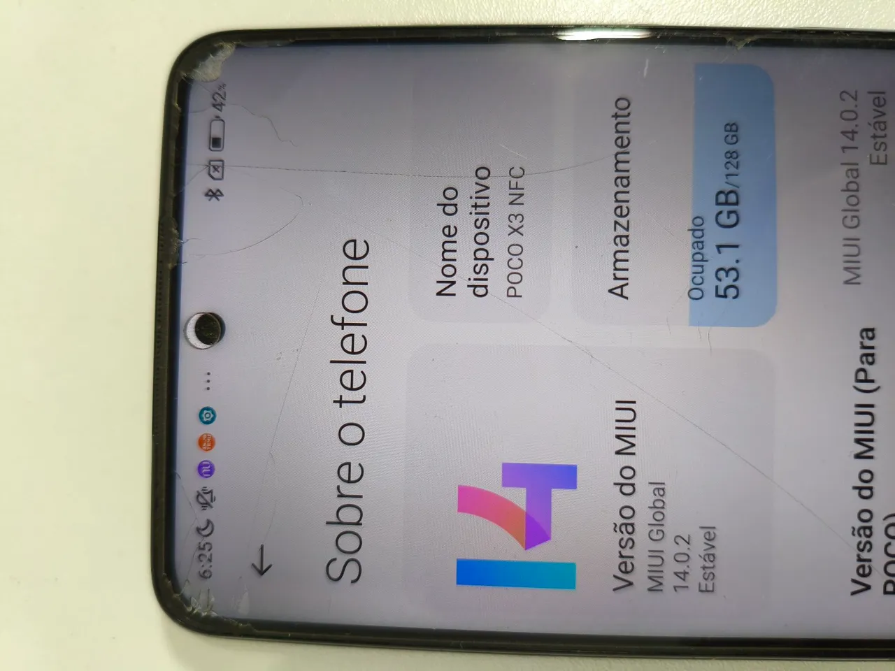 Poço x3 128gb 6gb usado funcionando