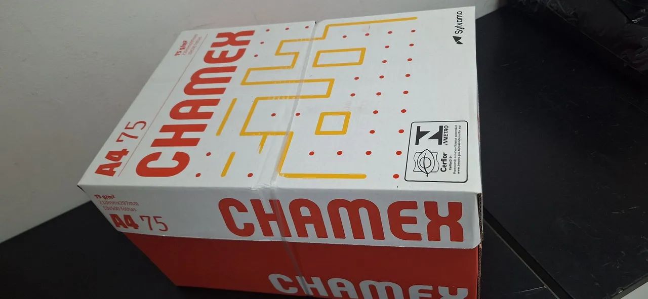 Caixa de Papel  A4 75g Chamex  com 10 Pacotes de 500 Folhas cada