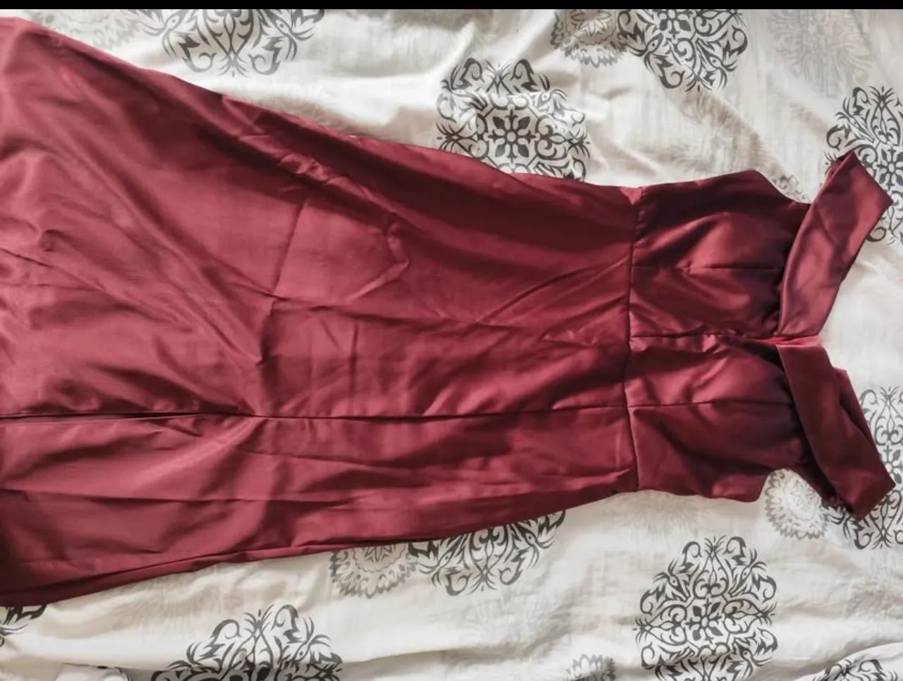 Vestido Longo Marsala Elegante