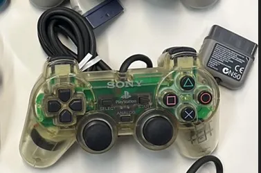 Controle Dualshock PS1 Cristal Clear transparente
