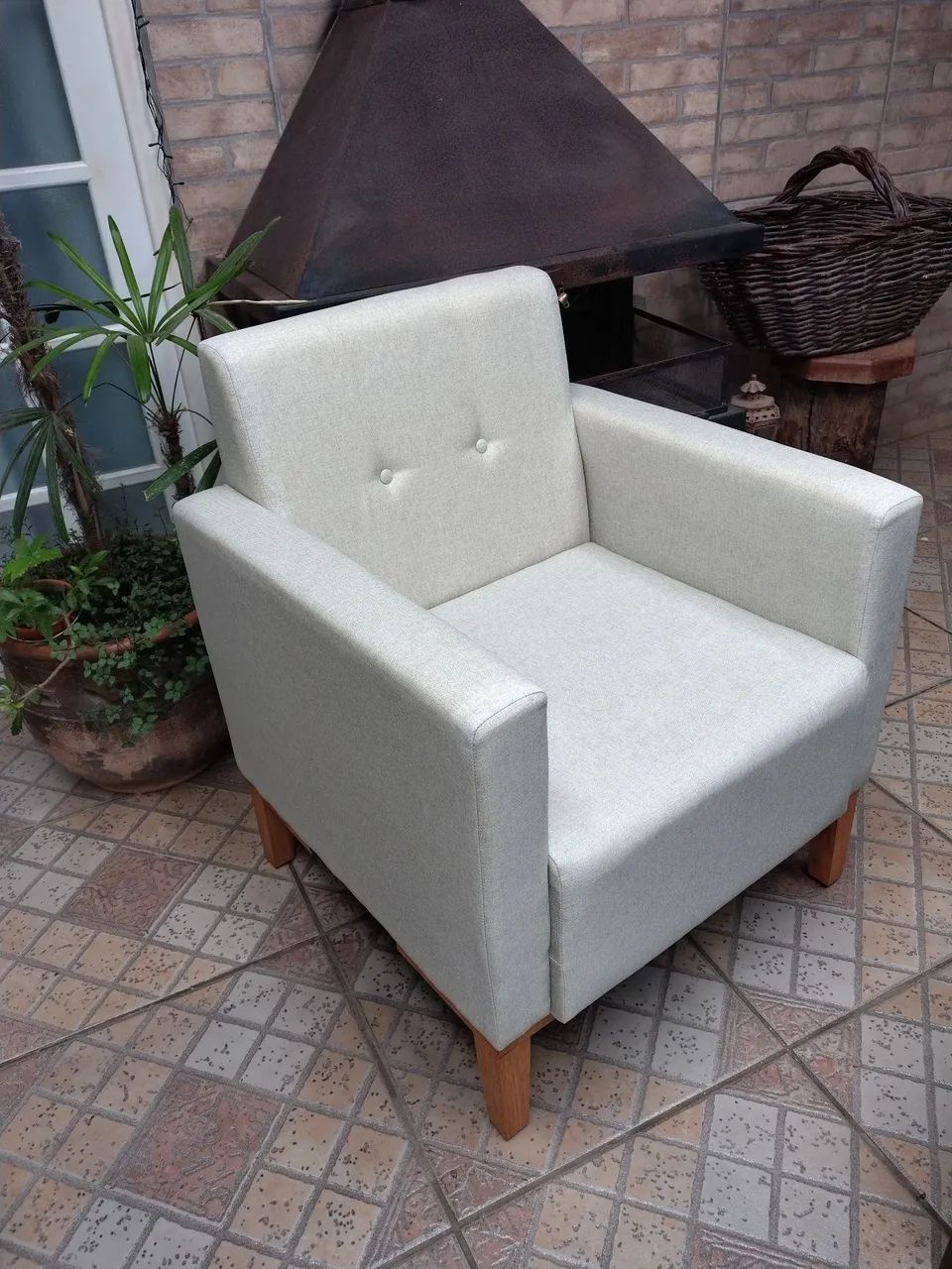 Poltronas Novas Couro Sintetico/Suede/linho456503383882485761