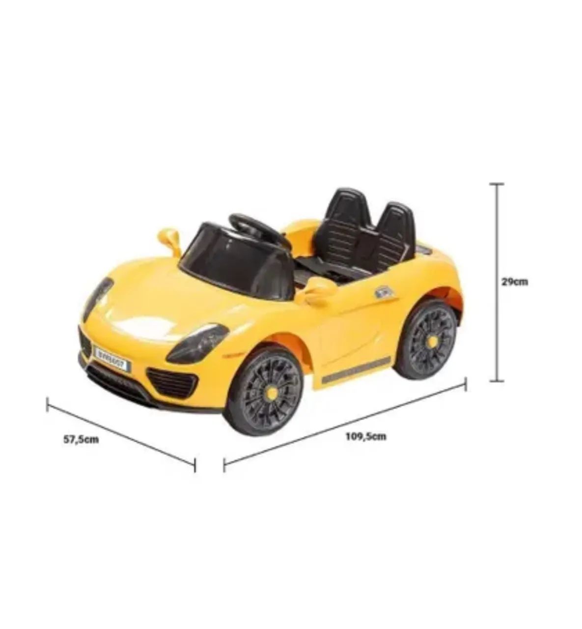 Carro Elétrico Infantil Amarelo e Vermelho  - Foto 4