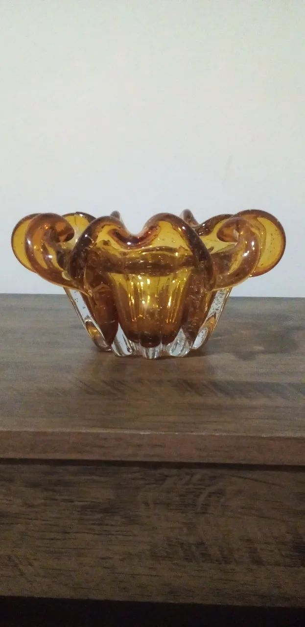 Centrinho de Mesa Murano Âmbar 20 cm