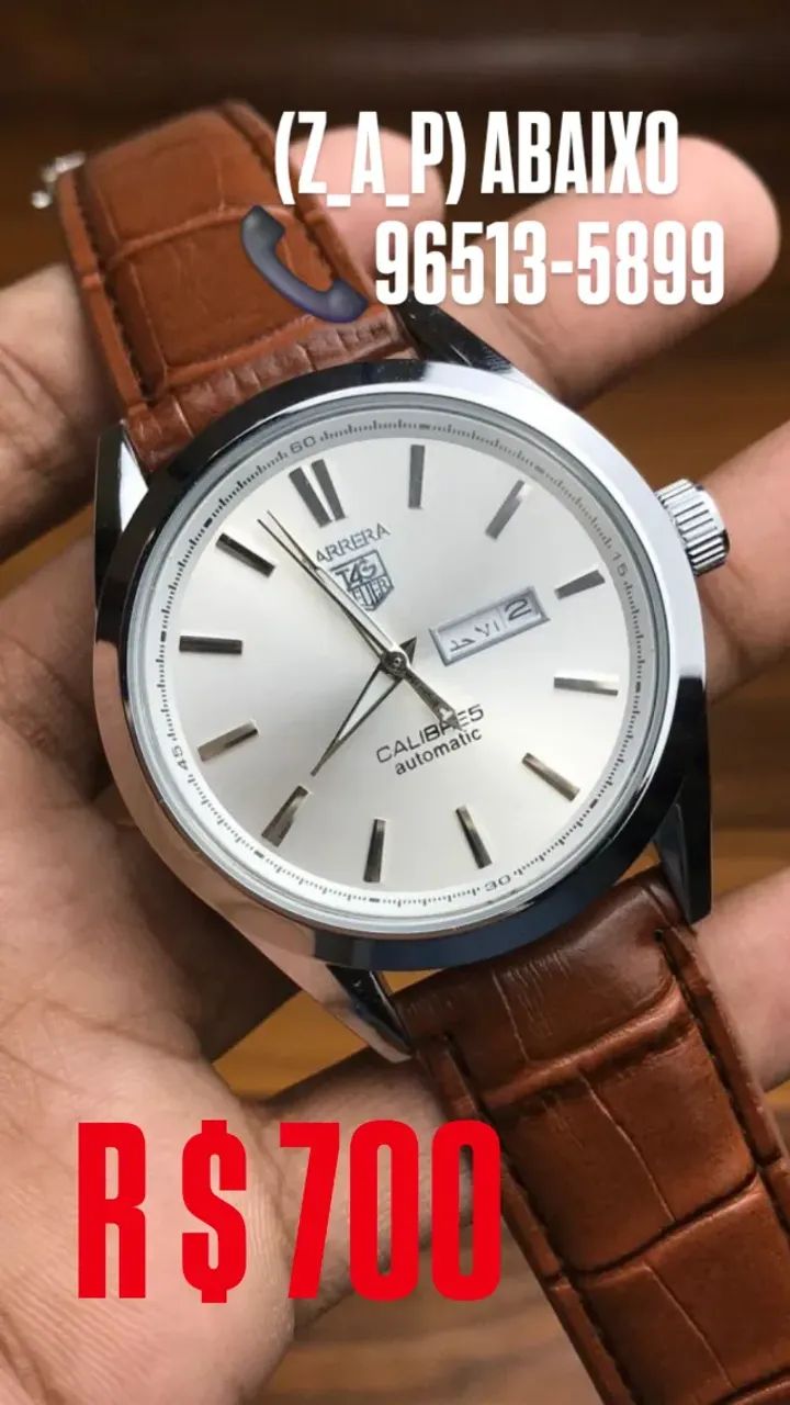 Relógio TAG HEUER CARRERA AUTOMÁTIC PULSEIRA DE COURO  - Foto 2