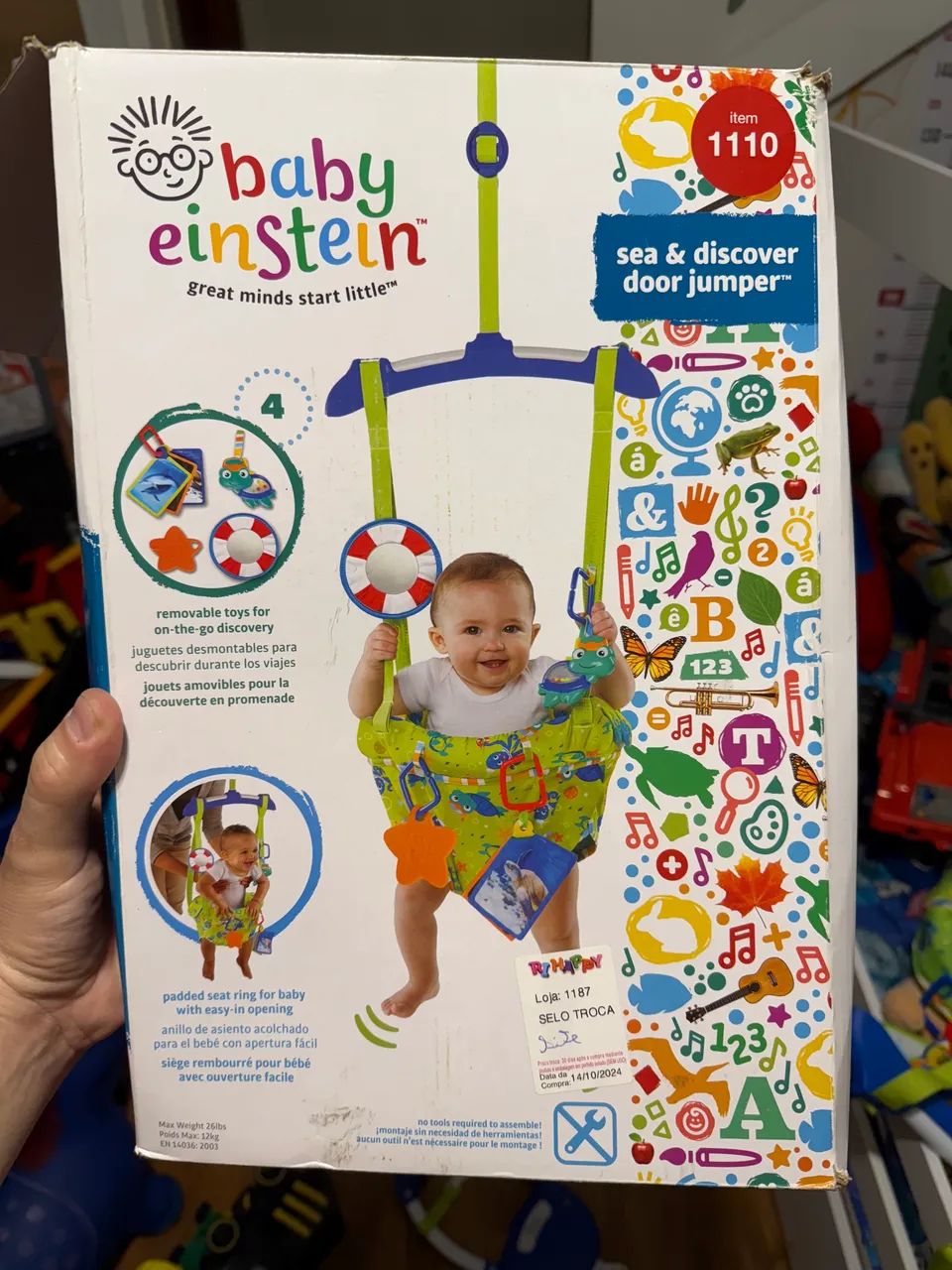Balanço e pupa pula de porta pra bebê 