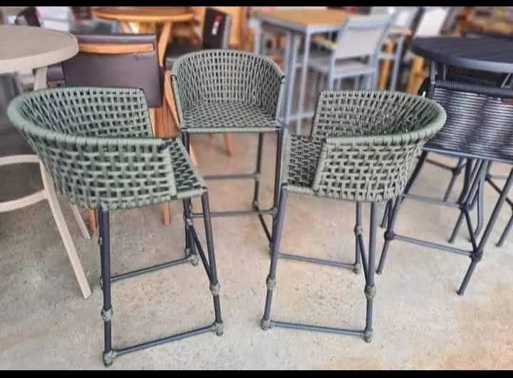 Banquetas jasmim ? em alumínio e corda náutica  - Foto 4