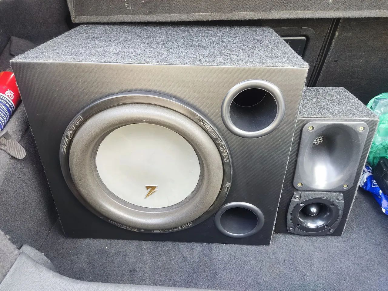 Caixa trio Subwoofer Zetta 800w