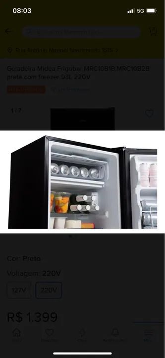 Geladeira Midea Frigobar 110 Litros - Nova na Caixa com NF - Foto 4