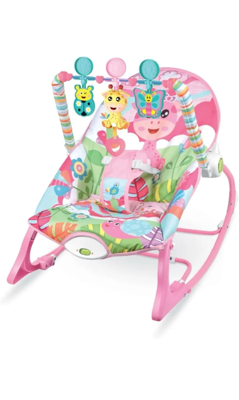 Bouncer Musical Girafa Rosa para Bebê