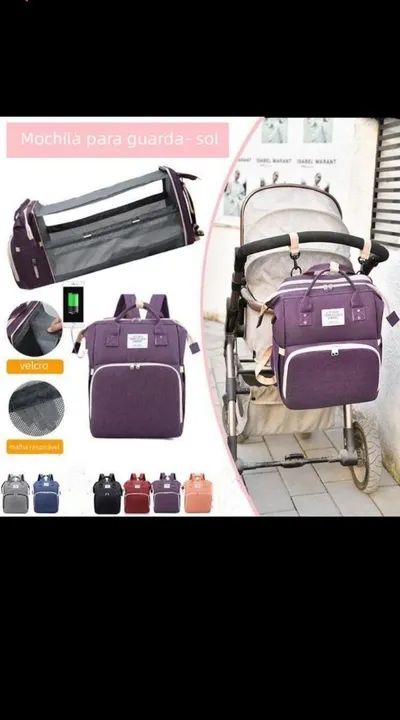 Mochila bolsa maternidade térmica impermeável vira berço 