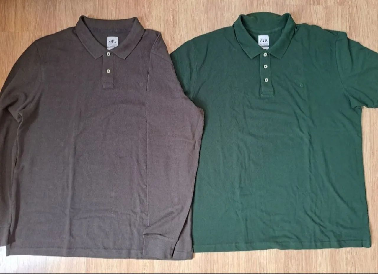 Polos  Zara - Verde e Cinza nunca usadas