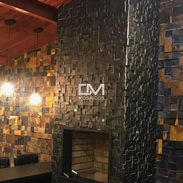 MOSAICO PEDRA FERRO PRETA - Foto 4