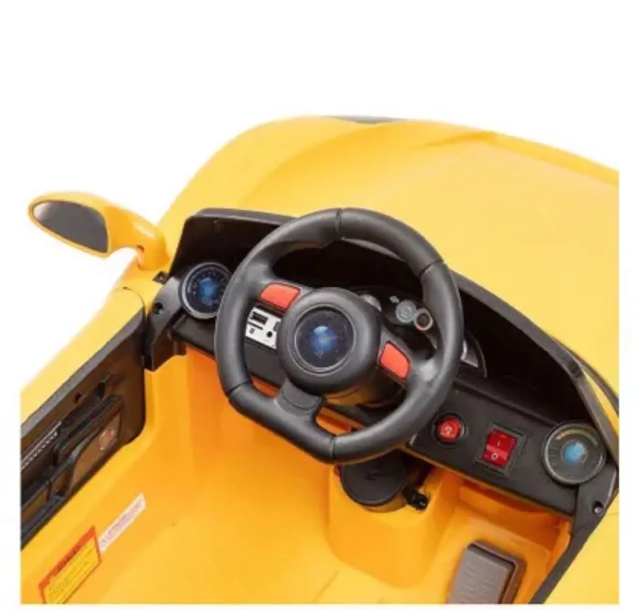 Carro Elétrico Infantil Amarelo e Vermelho 