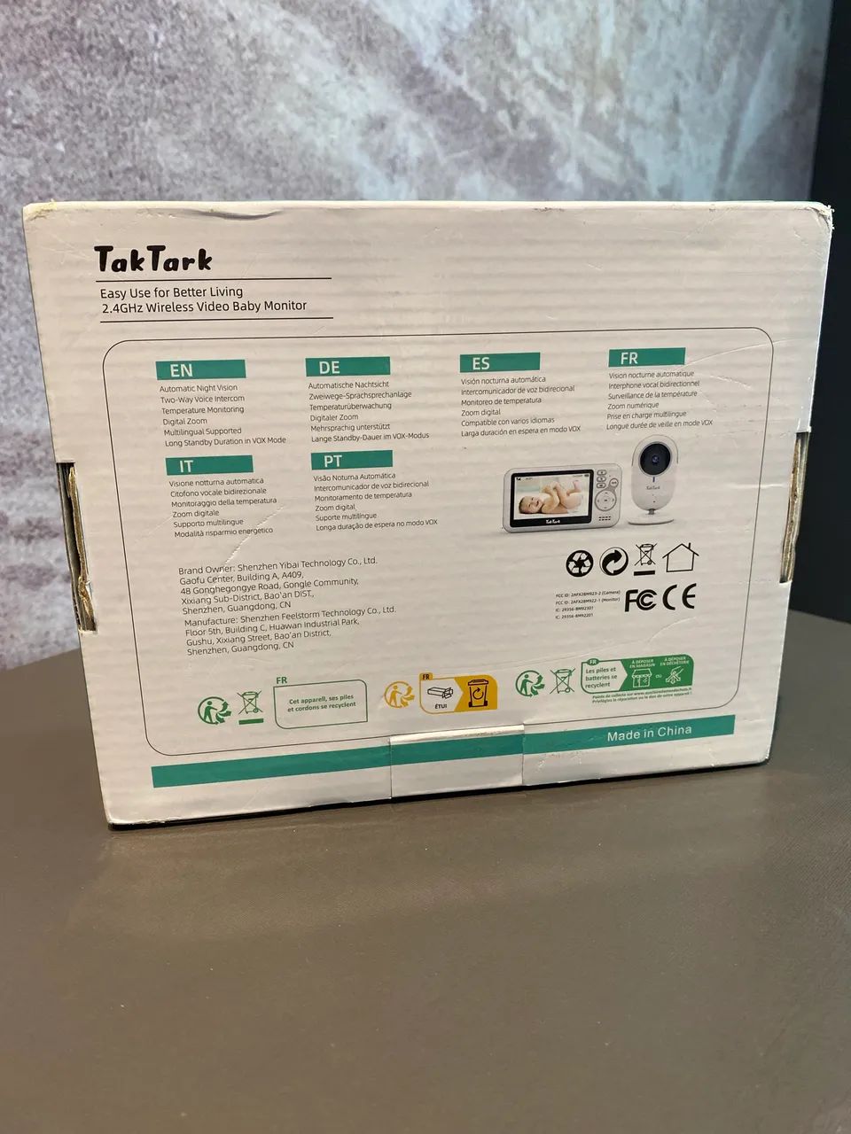 TakTark Babá Eletrônica Câmera, 4.3" Monitor de Bebe, Sem Wi-Fi, 2 Way Audio - Foto 3