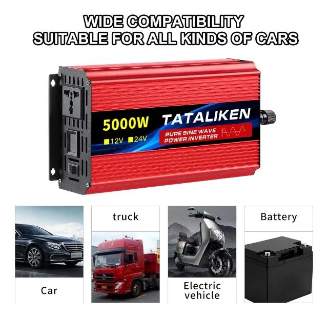 Inversor de Tensão 5000W - 24V para 220V