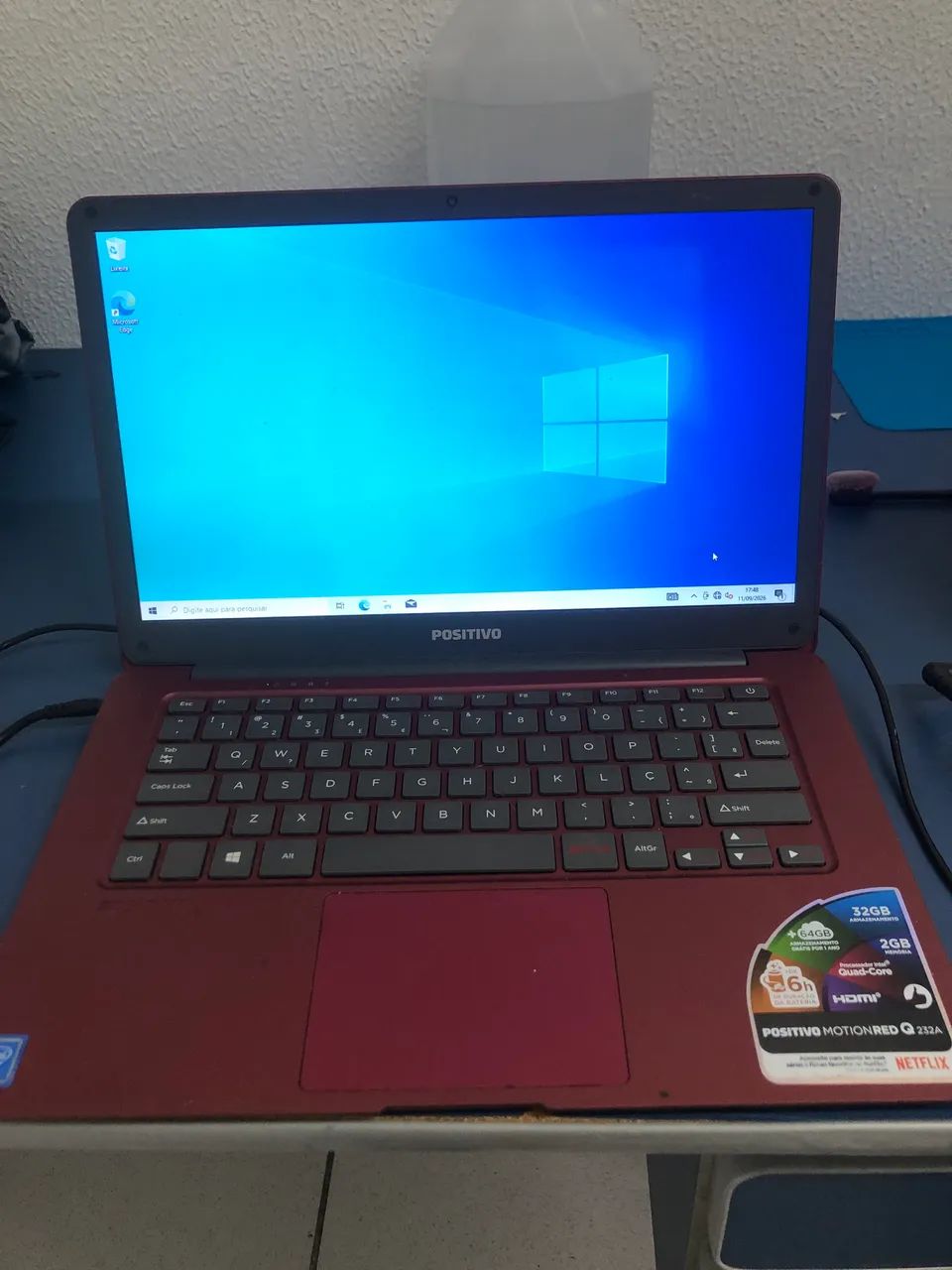 Notebook positivo atom q232a 2 gigas bateria viciada  - Foto 4