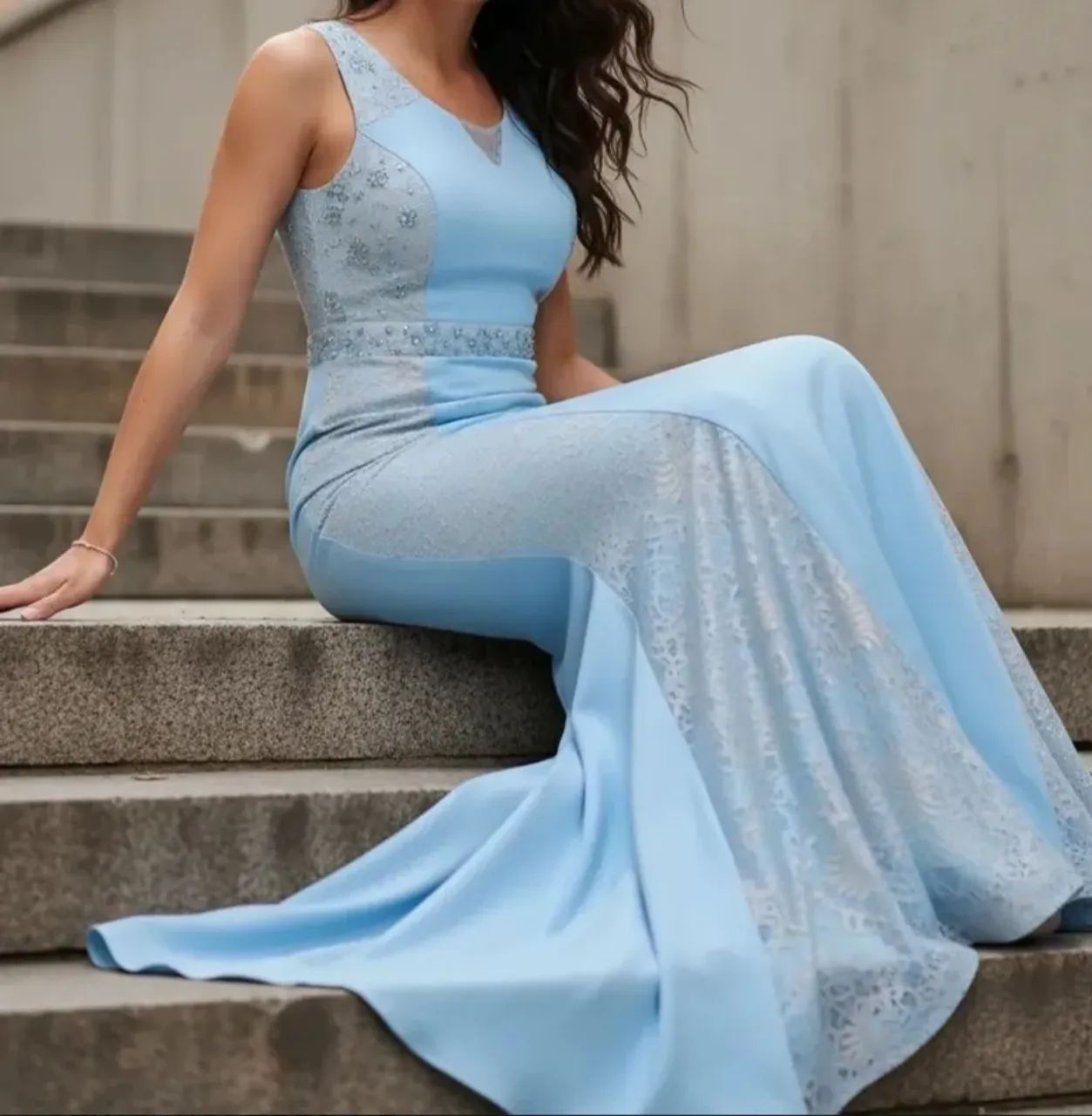 Vestido de festa azul  - Foto 5