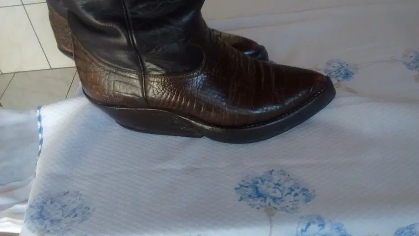 Bota couro jacare solado duplo - Foto 5
