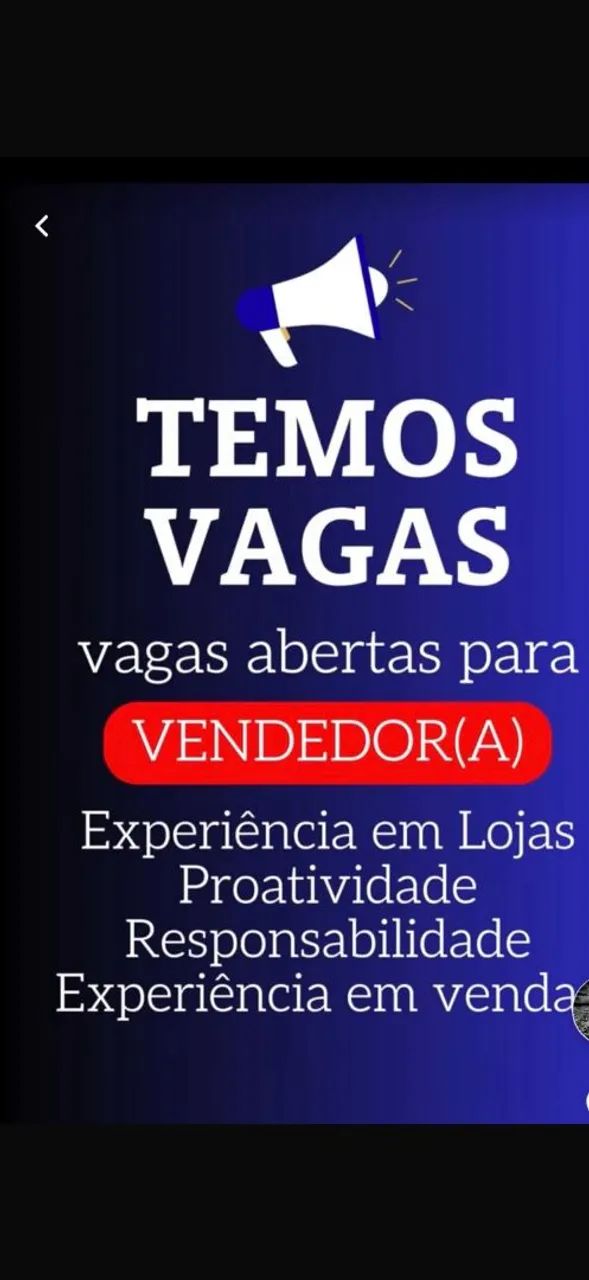 Vendedor de auto peças com experiência 