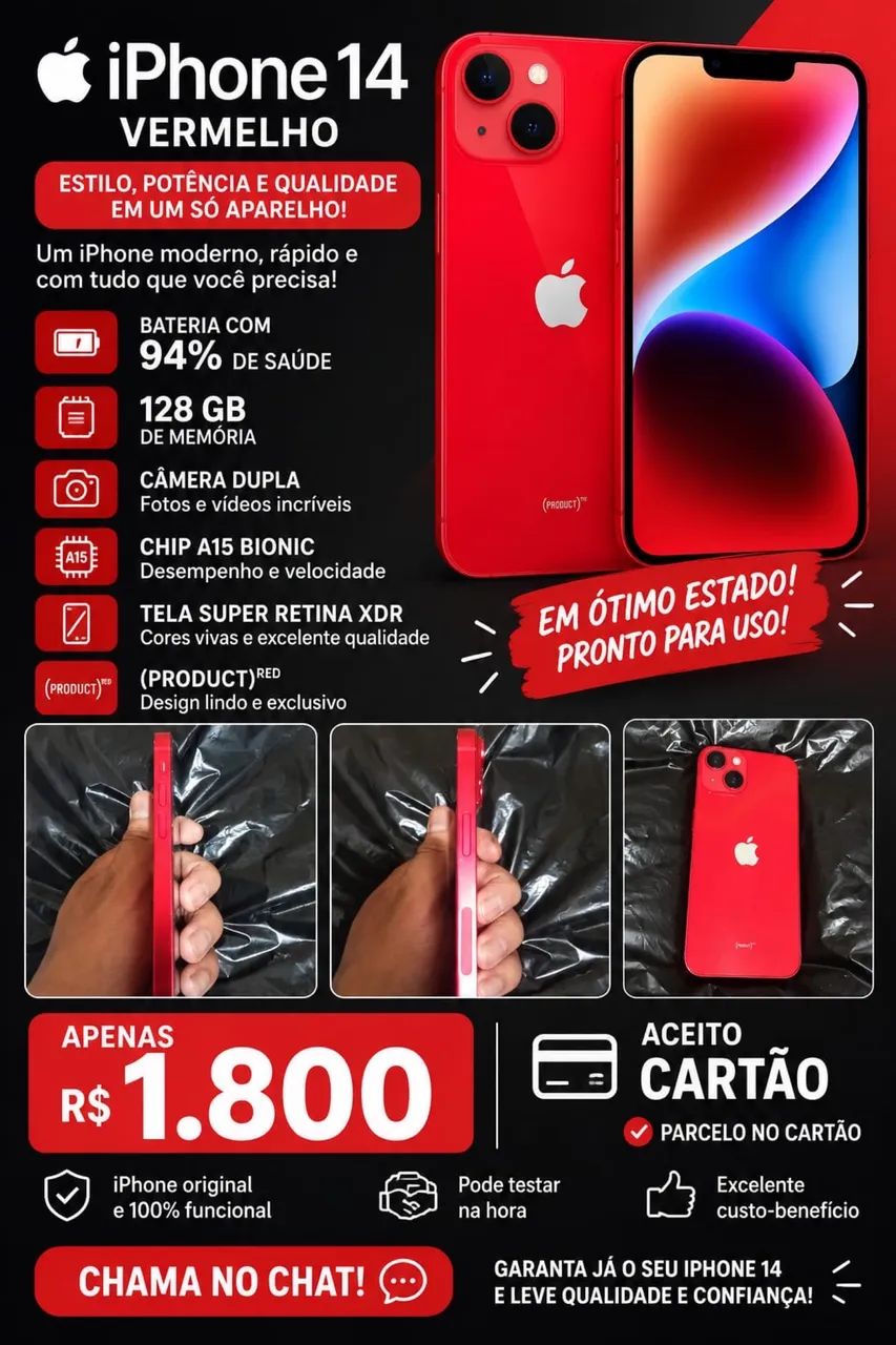 iPhone 14 semi novo 
