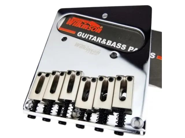 Ponte para Telecaster Fixa com Carrinhos Cromada Wilkinson - Foto 4