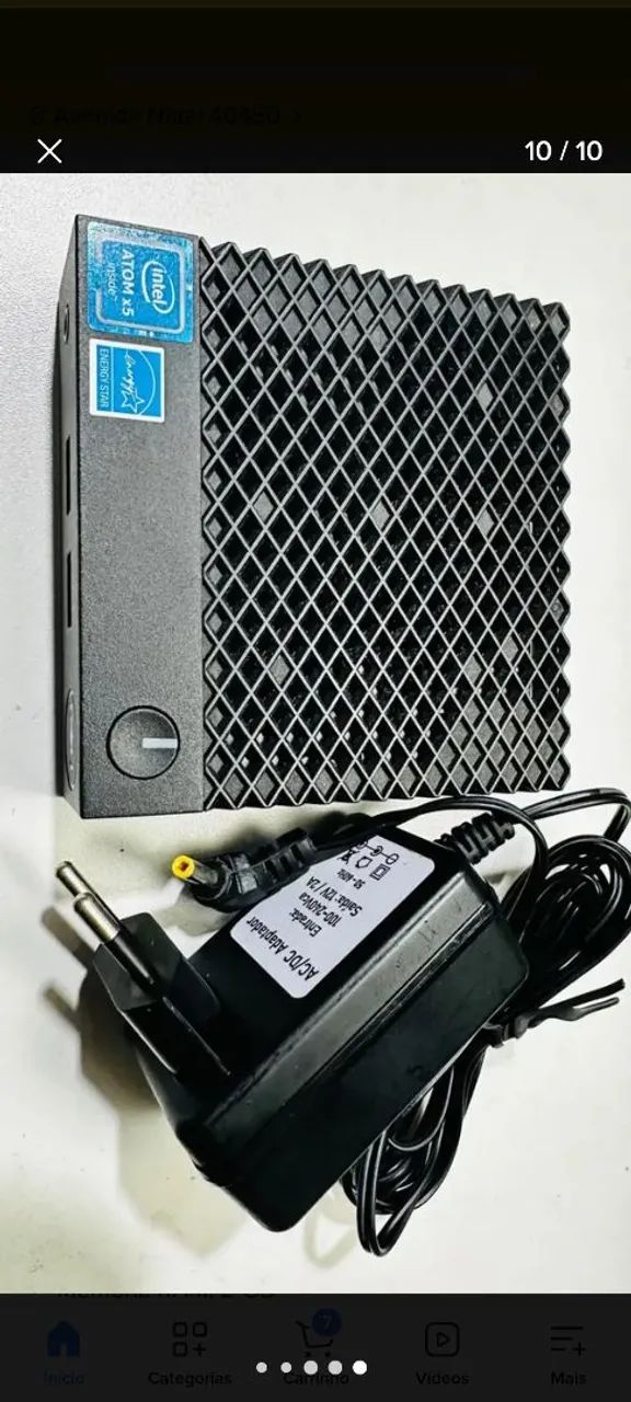 thin client Dell Wyse 3040 com processador Intel Atom e acabamento