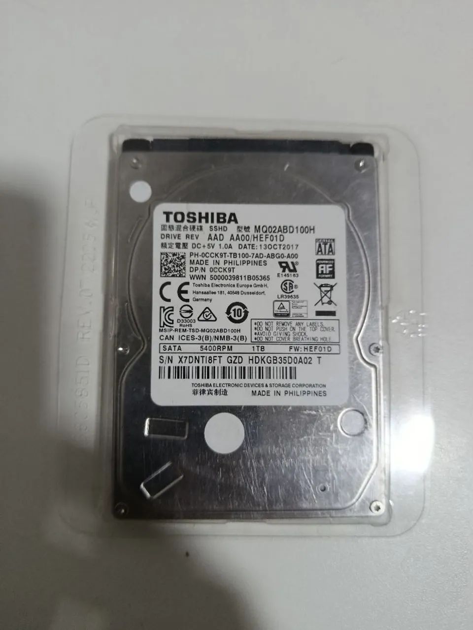 HD TOSHIBA 1TB MQ02ABD100H