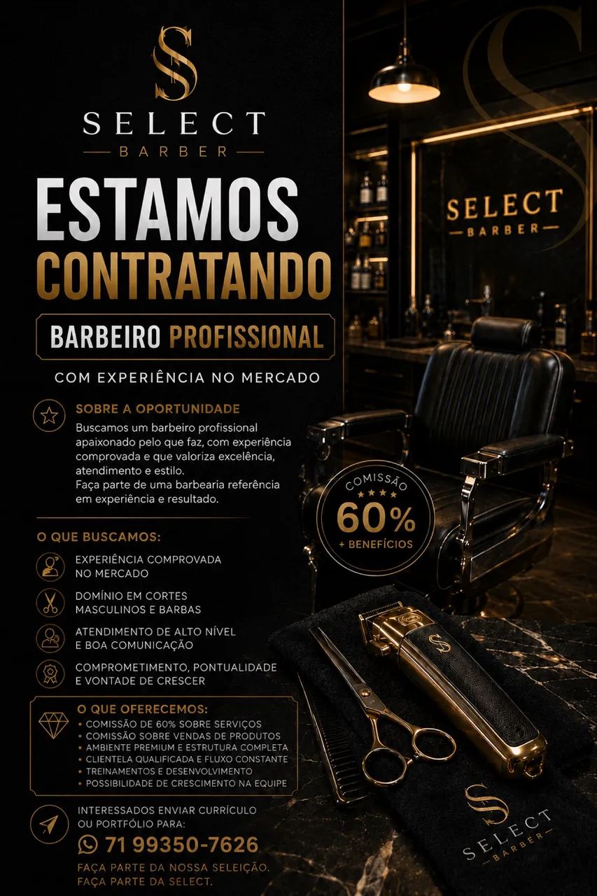 VAGA PARA BARBEIRO