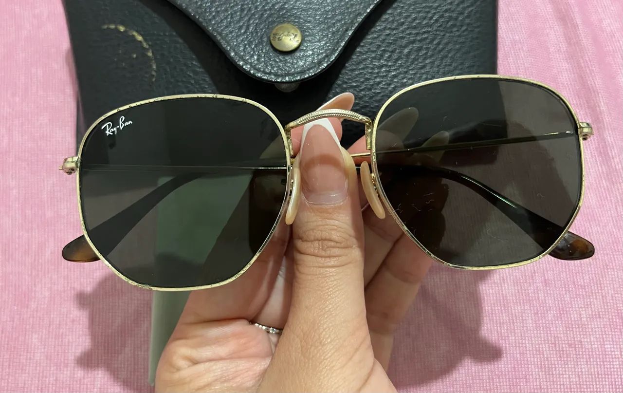 Óculos Original Rayban hexagonal - Foto 3