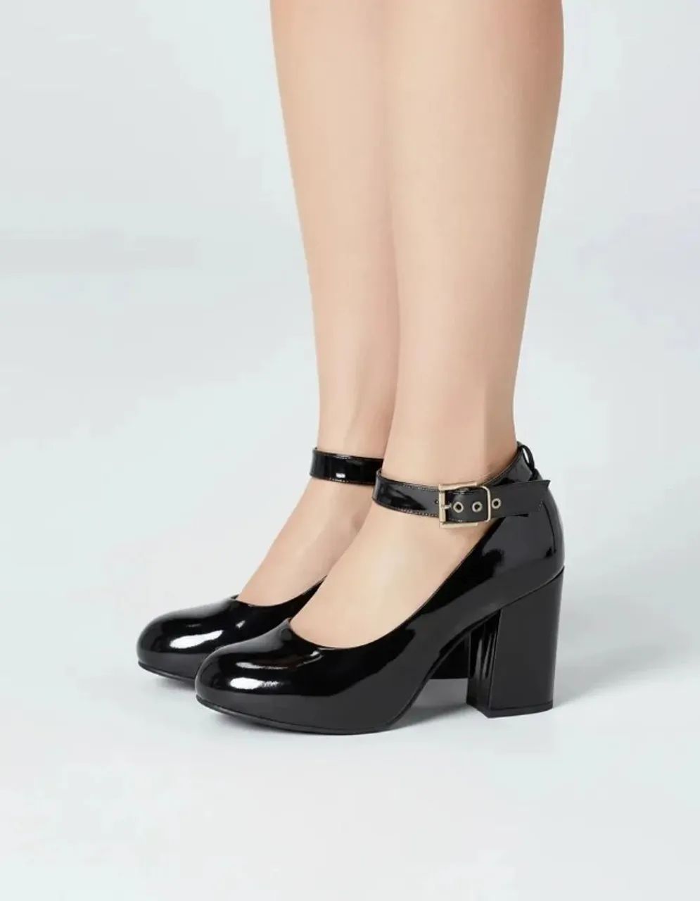 sapato griffe em couro verniz preto - Foto 2
