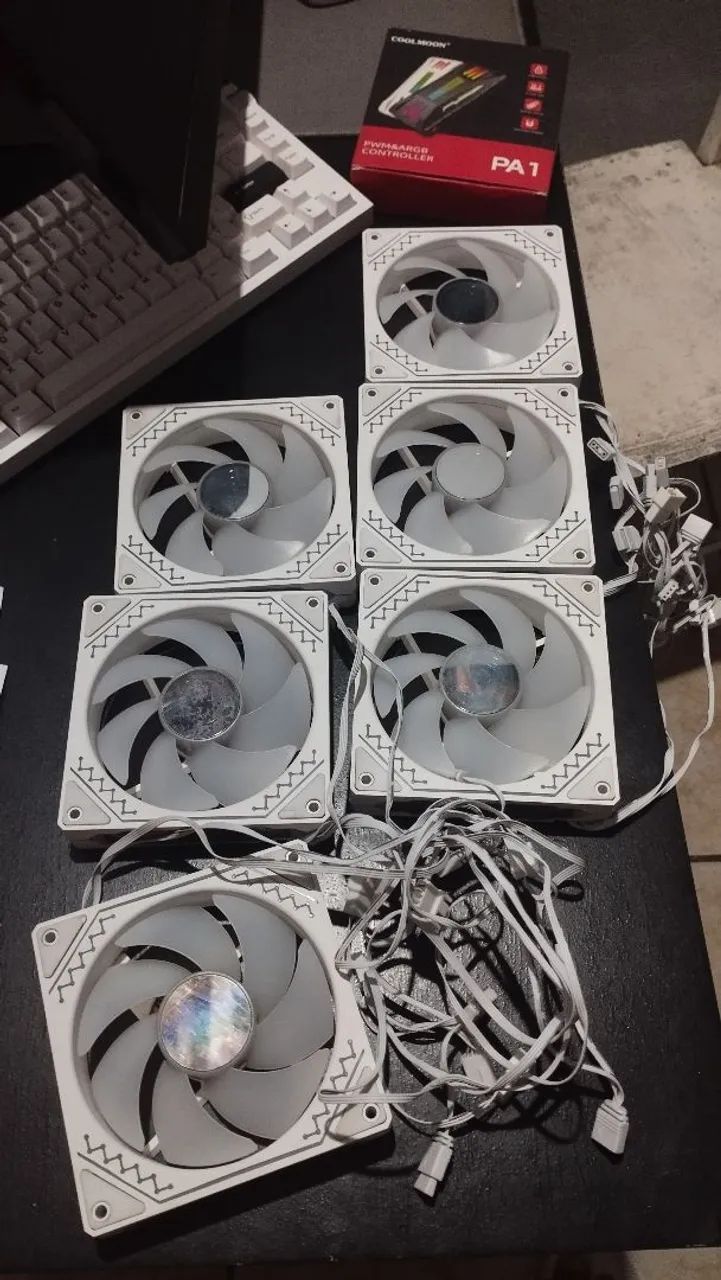 6 Fans Teucer Prism e controladora Coolmoon