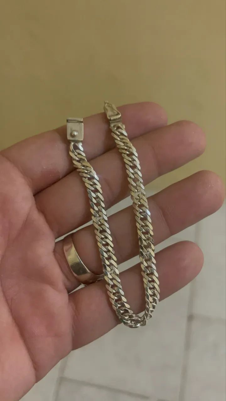 Pulseira de Prata grossa + fecho gaveta  - Foto 2
