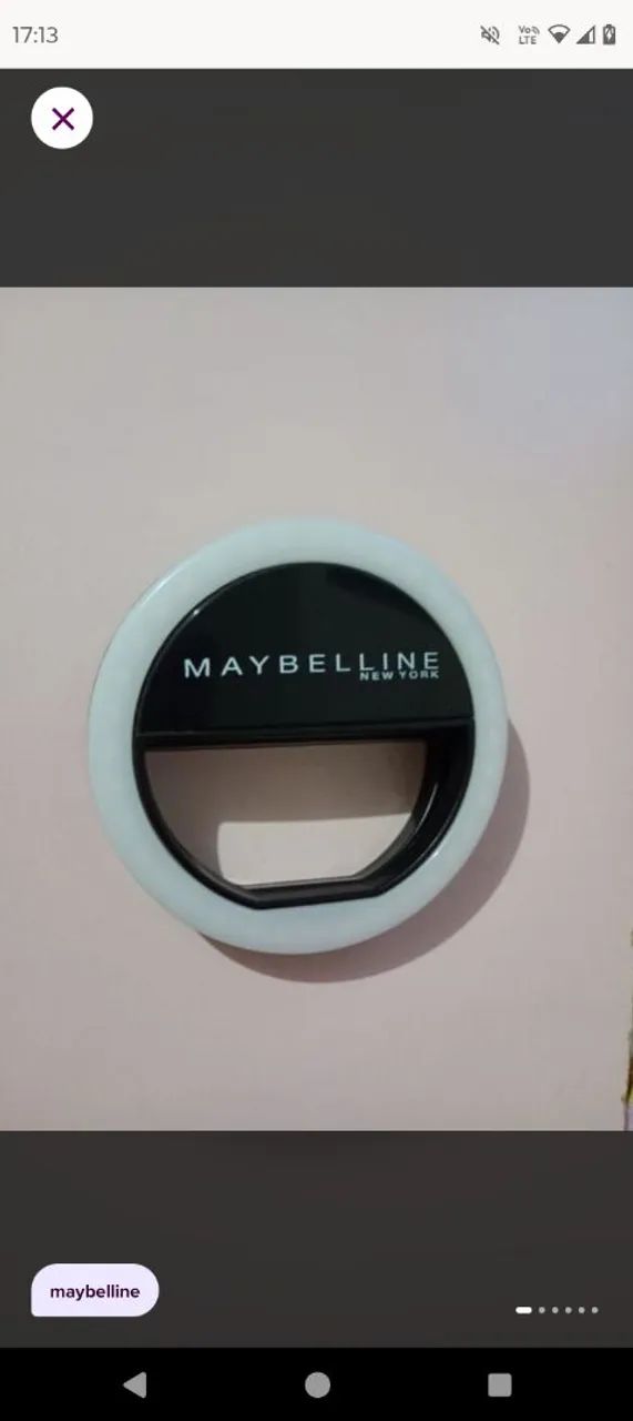 Mini ring light de celular Maybelline 