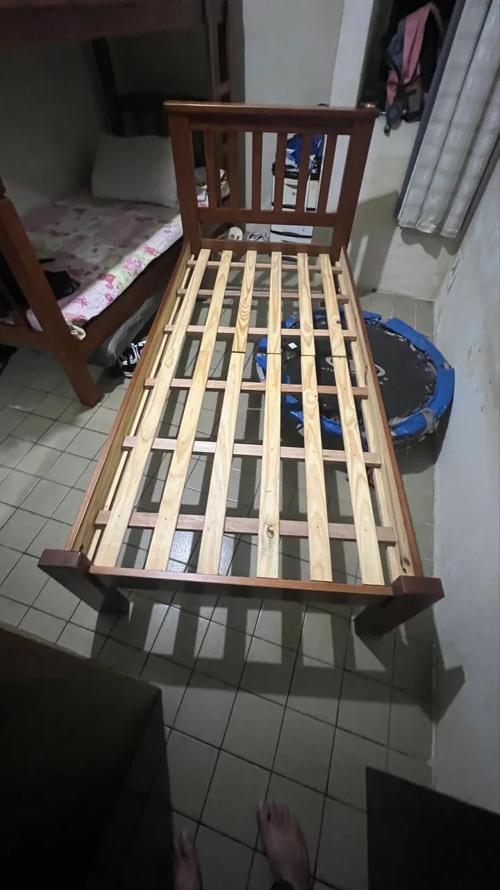 Cama solteirão de madeira - Foto 3