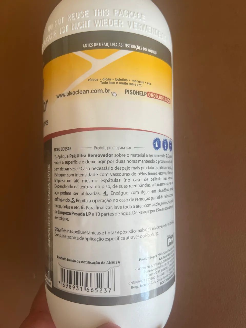 Removedor Pek Selek Piso Clean - não é thiner! - Foto 4