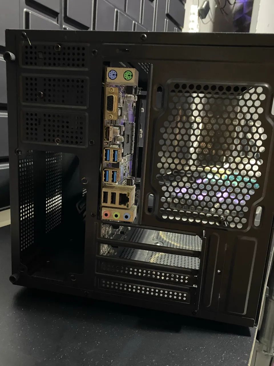 GABINETE AQUÁRIO + PLACA MÃE 