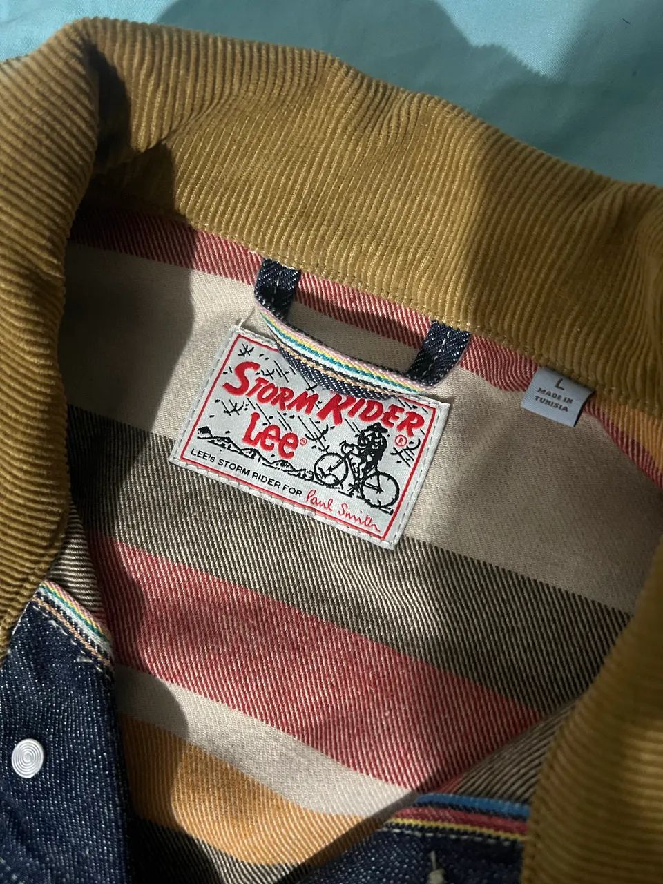 Lee Storm Rider + Paul Smith Jaqueta Jeans Selvedge cor Indigo